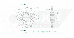 Produktzeichnung Ritzel 50-32073-15S