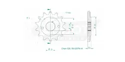 Produktzeichnung Ritzel 50-32078-14