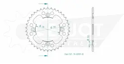 Produktzeichnung Kettenrad 50-32089-38