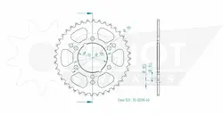 Produktzeichnung Kettenrad 50-32090-40