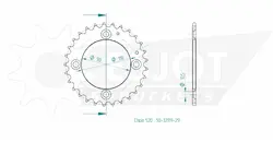 Produktzeichnung Kettenrad 50-32119-29
