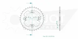 Produktzeichnung Kettenrad 50-32119-34