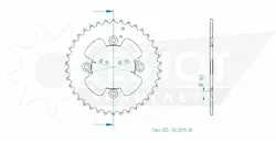 Produktzeichnung Kettenrad 50-32119-38