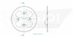 Produktzeichnung Kettenrad 50-32119-44