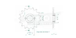 Produktzeichnung Ritzel 50-32126-17