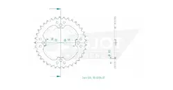 Produktzeichnung Kettenrad 50-32126-37