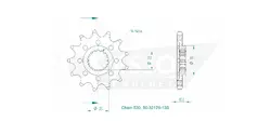 Produktzeichnung Ritzel 50-32129-13S
