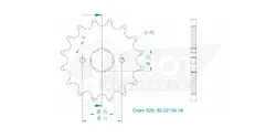 Produktzeichnung Ritzel 50-32139-16