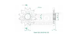 Produktzeichnung Ritzel 50-32142-12S