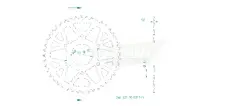 Produktzeichnung Kettenrad 50-32147-44