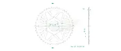 Produktzeichnung Kettenrad 50-32147-45