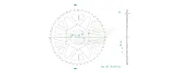 Produktzeichnung Kettenrad 50-32147-46