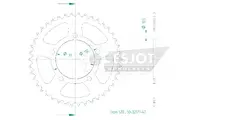 Produktzeichnung Kettenrad 50-32177-42