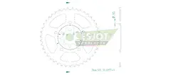 Produktzeichnung Kettenrad 50-32177-43