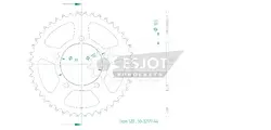 Produktzeichnung Kettenrad 50-32177-44