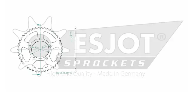 Produktzeichnung Kettenrad 50-32177-46