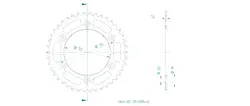 Produktzeichnung Kettenrad 50-32184-42
