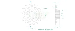 Produktzeichnung Ritzel 50-32192-16S