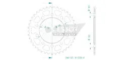 Produktzeichnung Kettenrad 50-32206-41