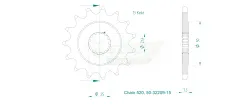Produktzeichnung Ritzel 50-32209-15