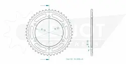Produktzeichnung Kettenrad 50-35006-45