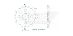 Produktzeichnung Ritzel 50-35009-18S