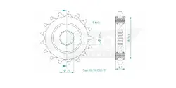 Produktzeichnung Ritzel 50-35021-17P