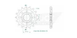 Produktzeichnung Ritzel 50-35030-17S