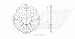 Produktzeichnung Kettenrad 50-35036-40