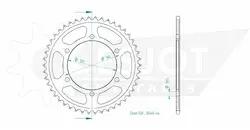 Produktzeichnung Kettenrad 50-35040-46