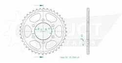 Produktzeichnung Kettenrad 50-35043-40