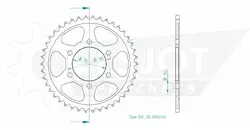 Produktzeichnung Kettenrad 50-35043-42