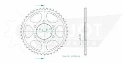 Produktzeichnung Kettenrad 50-35043-44
