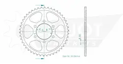 Produktzeichnung Kettenrad 50-35043-46