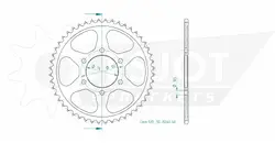 Produktzeichnung Kettenrad 50-35043-48