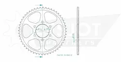 Produktzeichnung Kettenrad 50-35043-52