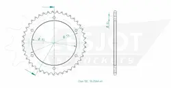 Produktzeichnung Kettenrad 50-35046-43