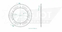 Produktzeichnung Kettenrad 50-35046-46