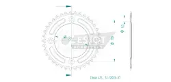 Produktzeichnung Kettenrad 51-12013-37