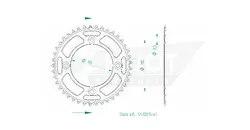 Produktzeichnung Kettenrad 51-12013-41