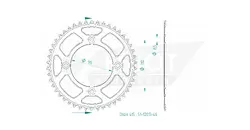 Produktzeichnung Kettenrad 51-12013-46