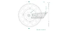 Produktzeichnung Kettenrad 51-13012-52