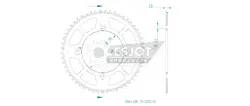 Produktzeichnung Kettenrad 51-13012-53