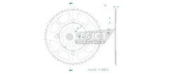 Produktzeichnung Kettenrad 51-13012-55