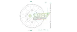 Produktzeichnung Kettenrad 51-13044-56