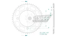 Produktzeichnung Kettenrad 51-15203-50