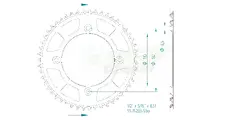 Produktzeichnung Kettenrad 51-15203-51
