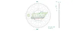 Produktzeichnung Kettenrad 51-16001-51