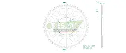 Produktzeichnung Kettenrad 51-16001-52