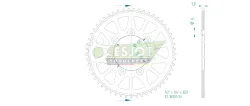 Produktzeichnung Kettenrad 51-16001-53